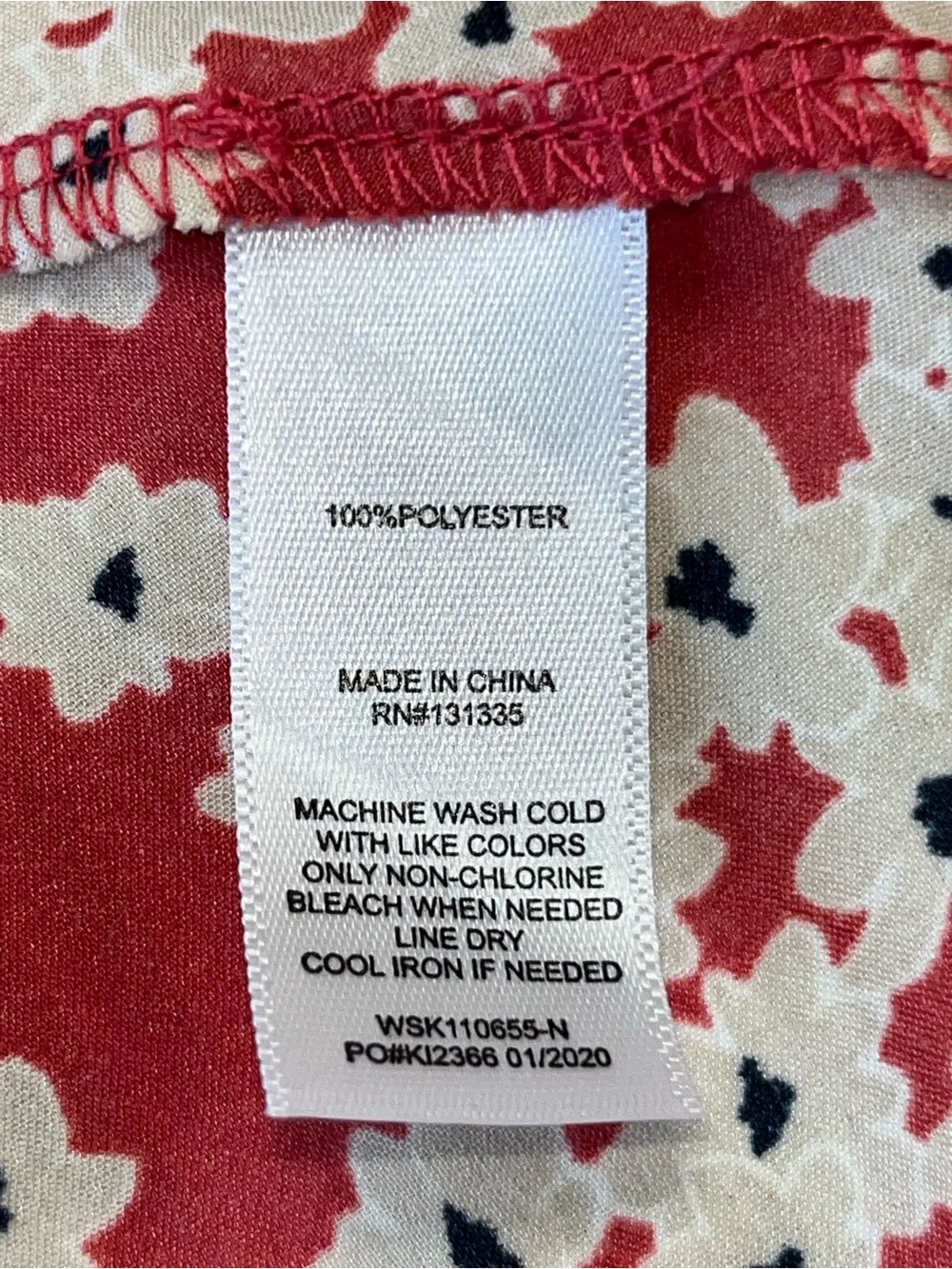 NWT Satin Socialite Coral and Cream Floral Midi Faux Wrap Skirt